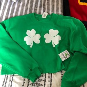 Cropped St. Patrick’s Day Sweatshirt- Never Worn!